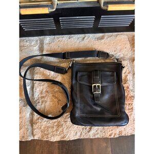Coach Black Crossbody Silver Hardware Vintage